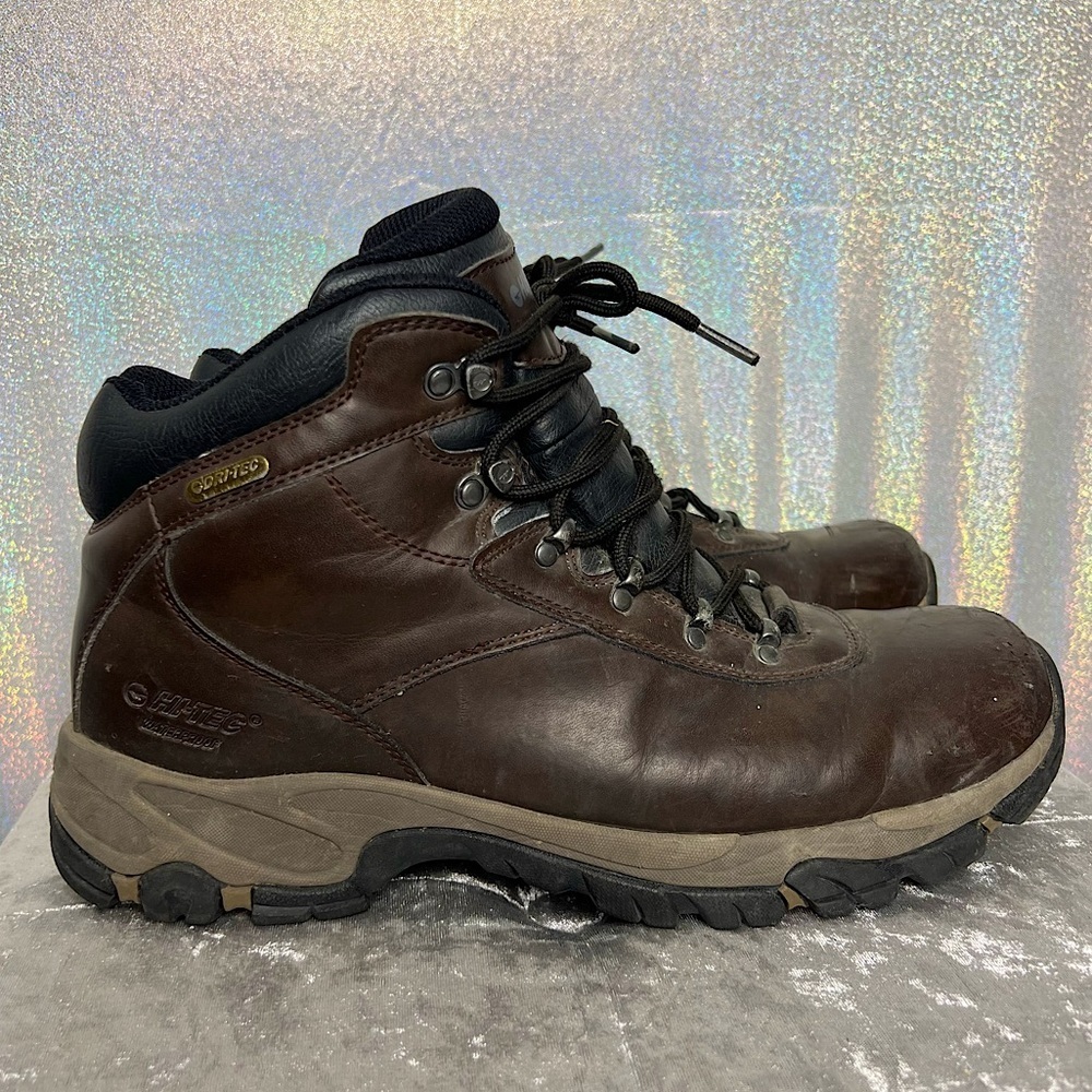 Hi-Tec waterproof boots working brown work boots shoes black dri-tech altitude